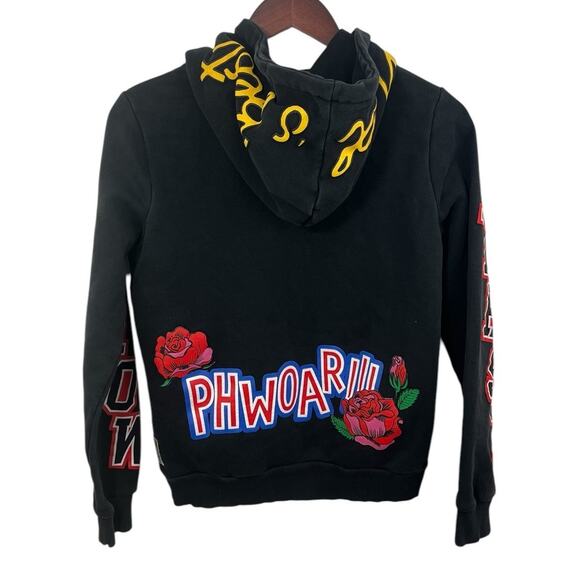 First Row Sweatshirt Hoodie Black Small Multicolor y2k Whimsygoth Streetwear - Picture 2 of 10